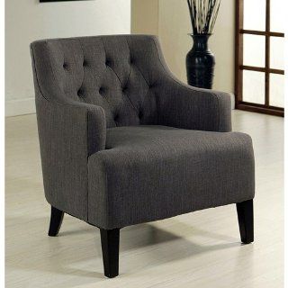 Abbyson Living Tacoma Grey Fabric Tufted Armchair   HS SF 2000 GRY   Living Room Chairs