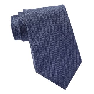 CLAIBORNE Classical Solid Silk Tie, Blue, Mens