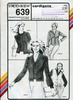 Stretch & Sew Pattern 639 ~ Misses' Cardigans ~ Bust 28 44