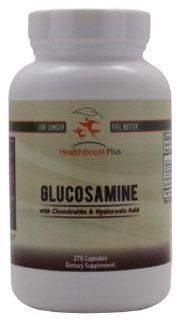 Healthboost Plus Glucosamine Sulfate with Chondroitin and Hyaluronic Acid Nutritional Supplement, 270 Count Health & Personal Care