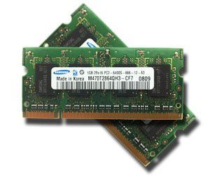 Samsung Apple RAM Kit   2GB (2x1GB) 2Rx16 PC2 6400 666 12 A3 DDR2 SODIMM 800MHz    Memory removed from a 24" iMac 2.8GHz Intel Core 2 Duo MB325LL/A Computers & Accessories