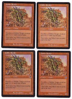 Goblin Sledder Playset of 4 (Magic the Gathering  Onslaught Common) Toys & Games