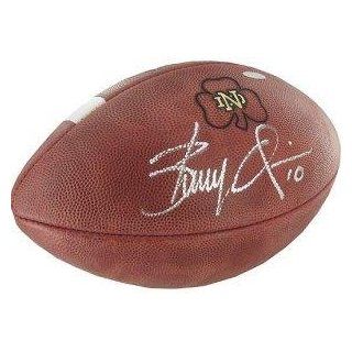 Brady Quinn Autographed Football   Notre Dame Fighting Irish Model Steiner Hologram   Autographed College Footballs Sports Collectibles