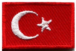 Flag of Turkey Turkish Star Crescent Moon Applique Iron on Patch Small S 643 Handmade Design From Thailand 