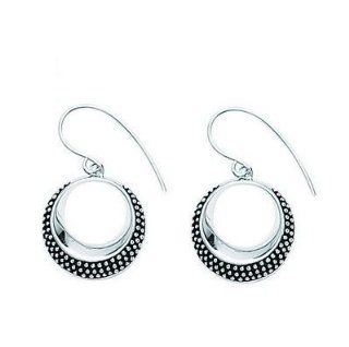 Sterling Silver Open Beaded Earrings Charms Jewelry