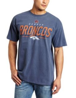 NFL Men's Denver Broncos Vintage Roster II Short Sleeve Pigment Dye Tee (Pigment Denim, Medium)  Sports Fan T Shirts  Clothing