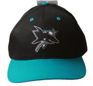 NHL San Jose Sharks Twins Enterprise Black/Teal Snapback Hat+ GT Sweat Wristband at  Mens Clothing store