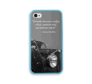 Manny Khoshbin Inspirational Quote Bugatti Aqua Silicon Bumper iPhone 4 Case Fits iPhone 4 & iPhone 4S Cell Phones & Accessories