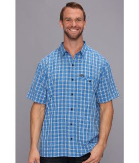 Columbia Big Tall Declination Trail S/S Shirt Mens Short Sleeve Button Up (Blue)