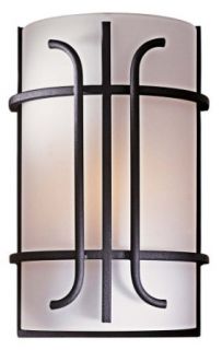 Minka Lavery 6871 66 Asian Themed Wall Washer Sconce from the Iconic Collection, Black    