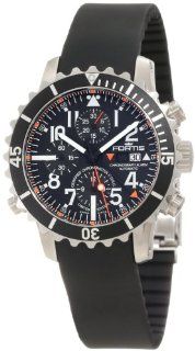 Fortis Men's 673.10.41K B 42 Marinemaster Automatic Chronograph Black Dial Watch Watches