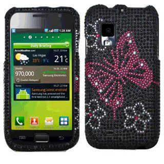 Fits Samsung I500 Fascinate Hard Plastic Snap on Cover Imaginary Butterfly Full Diamond/Rhinestone Verizon Cell Phones & Accessories