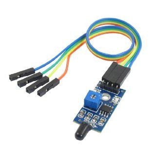 5V 4 Pins 2 Channel LM393 Chip Infrared IR Light Flame Sensor Module w Cable Electronics