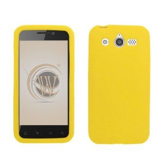 Yellow Silicone Skin Soft Phone Cover for Huawei M886 Cell Phones & Accessories