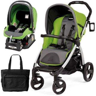 Peg Perego Book Stroller Travel System with a Diaper Bag   Mentha Apple Green Grey  Child Safety Car Seat Accessories  Baby