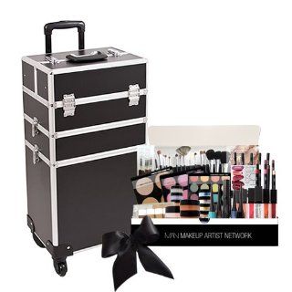 Makeup Artist Network Professional Makeup Kit 301 for Dark Skin Tones with Standard Rolling Case for Makeup  Makeup Sets  Beauty