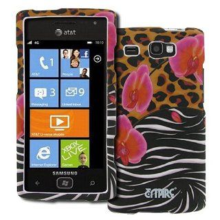 Pink Orange Black White Zebra Flower Hard Case Cover for Samsung Focus Flash SGH I677 Cell Phones & Accessories