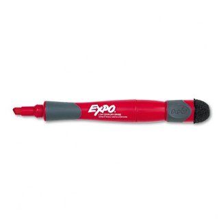 Expo Dry Erase Marker with Grip and Eraser, Chisel Tip, Red SAN80789 