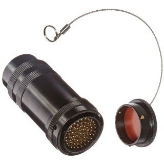 Amphenol Audio MP 6516 61P C Straight Cable plug with pin Contacts, Black Finish, Gold Plated solder Contacts, NPT 3/4" Thread no gland, 61 pin,