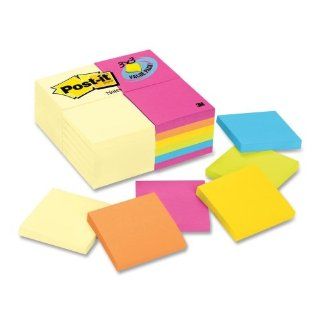Post it Notes 3 x 3, Canary Yellow, Aquatic, Ultra, 24 100 Sheet Pads/Pack (MMM654CYP24VA)  Sticky Note Pads 