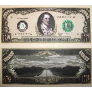 George Washington Million Dollar Bill Case Pack 100 Toys & Games