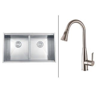 33" x 19" Kitchen Sink with Faucet   Touch On Kitchen Sink Faucets  