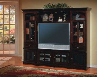 Cherry Hill Deluxe X Pandable Entertainment Center in Merlot   Home Entertainment Centers