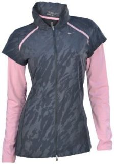 Nike Women's Standard Fit Convert Golf Jacket Gray/Pink XS Clothing