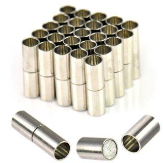 10sets/lot,silver Color Brass Strong Magnetic Fasteners Jewelry Supplies with Ending Hole 7mm,pt 685 Jewelry