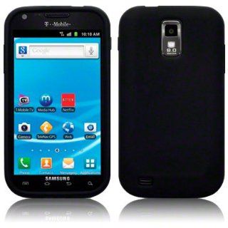 SAMSUNG GALAXY S II FOR T MOBILE BLACK SILICONE SKIN CASE, IN QUBITS RETAIL PACKAGING Cell Phones & Accessories