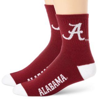 Alabama Crimson Tide Team Color Quarter Socks  Sports Fan Socks  Sports & Outdoors