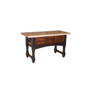 Chelsea Home Anne Kitchen Island with Butcher Block Top
