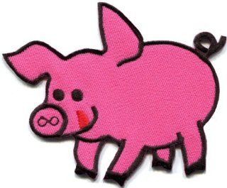Pig Sow Hog Swine Boar Livestock Farm Animal Applique Iron on Patch New S 688 Handmade Design From Thailand Patio, Lawn & Garden