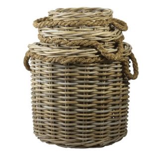 lazy susan nested woven rattan baskets 3 piece