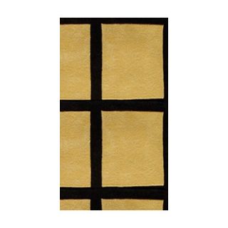 American Home Rug Co. Bright Rug Window Blocks Yellow/Black Rug