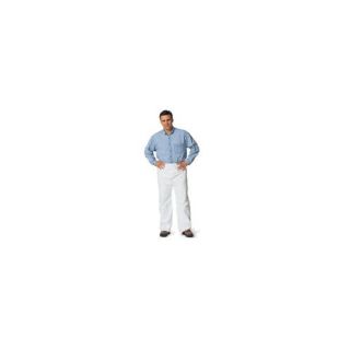 DuPont Large White Tyvek® Pull On Pants With Serged Seams And Elastic