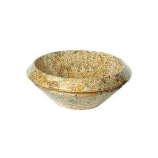 DecoLav A Perfect Chisel Round Vessel Sink in Stone   1650