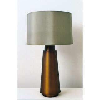 Babette Holland Tower Table Lamp with Silk Shade