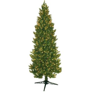Green Slim Spruce Artificial Christmas Tree with 450 Clear Lights