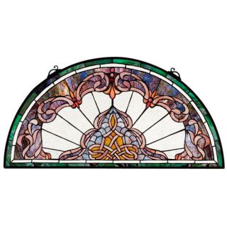 Lady Astor Demi Lune Stained Glass Window
