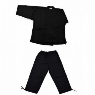 samue men's cotton Kimono robes L Size Black Japan Japanese Mt.Fuji Clothing