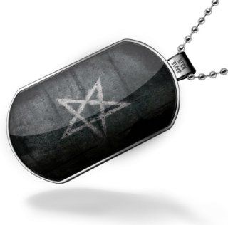 Dogtag Pentagram 666, satan Dog tags necklace   Neonblond NEONBLOND Jewelry