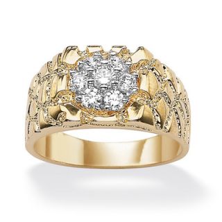 Palm Beach Jewelry Mens Cubic Zirconia Nugget Style Ring