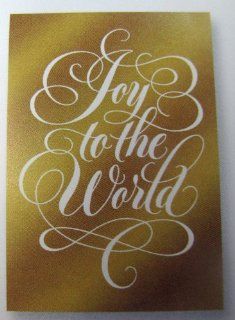 Hallmark Christmas Boxed Cards PX1855 Joy To The World Gold Scroll  Greeting Cards 