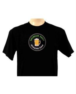 Light up Bachelor Party Drinking Team T shirt Black Xxxl Health & Personal Care