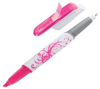 Post it Flags Highlighter Pen, One Pink Highlighter and Black Ballpoint Pen Combo loaded with 50 Flags (691 PNK) 