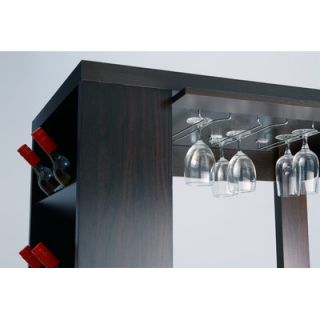 Hokku Designs Geardo Bar Table with Cabinet Storage