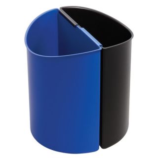 Safco Products Company Desk Side Receptacle in Black and Blue