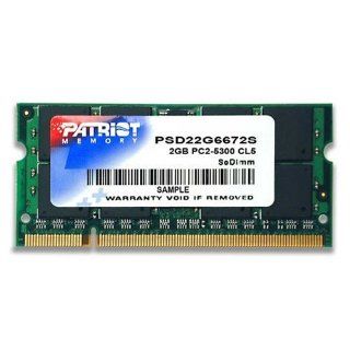 Patriot PSD22G6672S Signature PC2 5300 DDR2 667MHz 2GB SODIMM CAS 5 Module Electronics