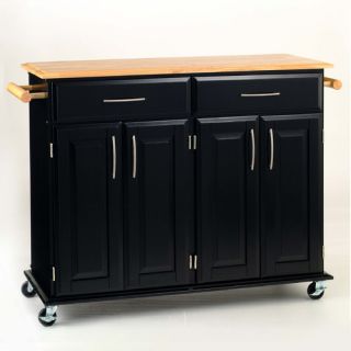 Dolly Madison Kitchen Cart with Wood Top
